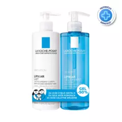 La Roche-Posay Lipikar umirujuća rutina za osjetljivu kožu Lipikar Gel Lavant + Lait Mlijeko za lice i tijelo