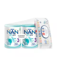 NAN Optipro 3 (12-24 mj) 2x800 g+GRATIS Trudi vlažne maramice 72 komada