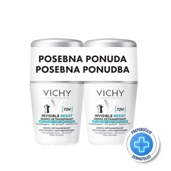 Vichy DÉODORANT PROMO PAKET Invisible resist 72h* - Dermo Detranspirant - protiv mrlja I protiv nadraženosti, 50ml x2 