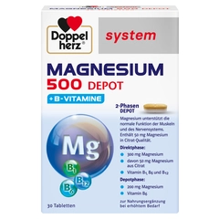 Doppelherz® system Magnezij 500 DEPO + B vitamini, 30 tableta
