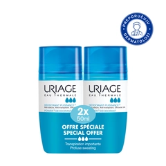 Uriage Deodorant 3-activ roll-on, 50 ml 1+1 GRATIS