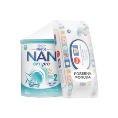 NAN Optipro 2 (6-12 mj) 800 g+GRATIS Trudi vlažne maramice 72 komada