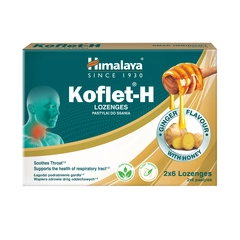 Himalaya Koflet H pastile, okus đumbir, 12 pastila