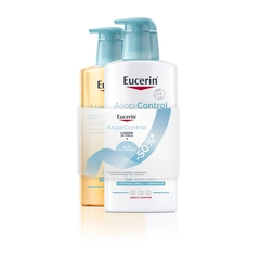 Eucerin AtopiControl losion za tijelo + AtopiControl ulje za tuširanje, 400ml, Promo