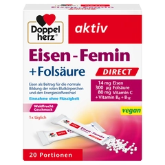 Doppelherz® aktiv Željezo + Folna kiselina DIREKT, 20 vrećica