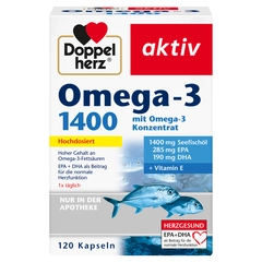 Doppelherz® aktiv Omega-3 1400, 120 kapsula