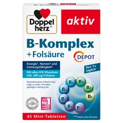 Doppelherz® aktiv B-Kompleks + folna kiselina DEPO, 45tableta